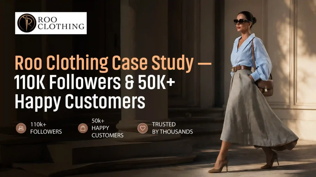 Roo Clothing SMM Case Study — 110K Instagram Followers, Meta Verified, 50K+ Customers — Tomatotree Digital